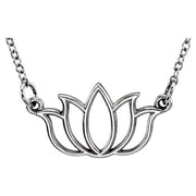 Sterling Silver Tiny Posh® Lotus 16-18' Necklace