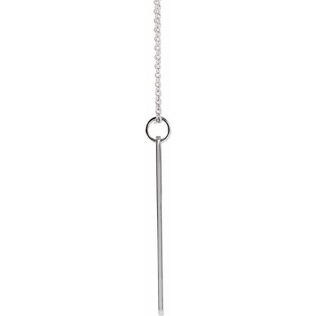 Sterling Silver Engravable Bar 16-18' Necklace