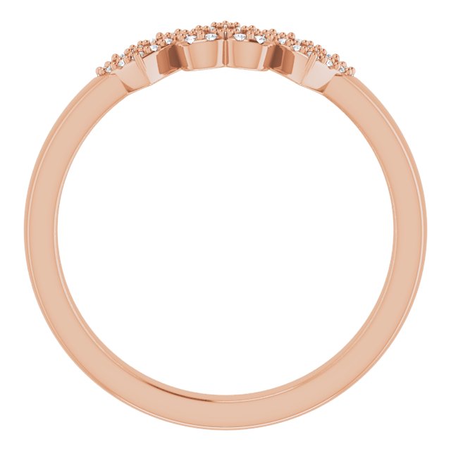 14K Rose .08 CTW Natural Diamond Heart Ring