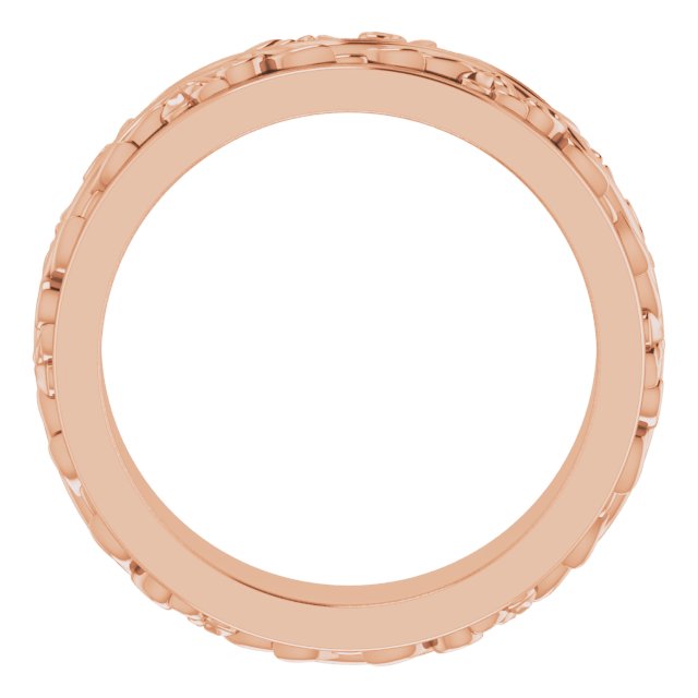 14K Rose 5 mm Sculptural Band Size 6