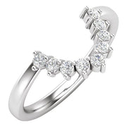 14K White 1/3 CTW Natural Diamond Matching Band