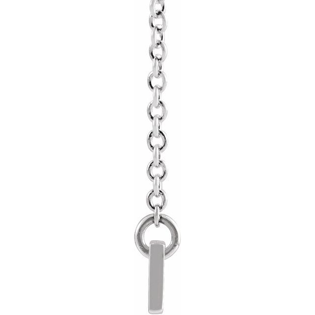 Sterling Silver Engravable Bar 18' Necklace