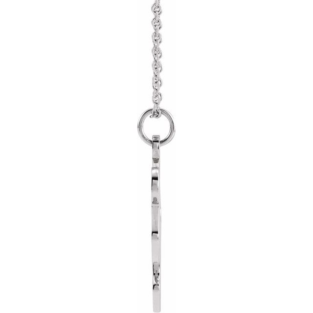 Sterling Silver Engravable Puzzle Piece 16-18' Necklace
