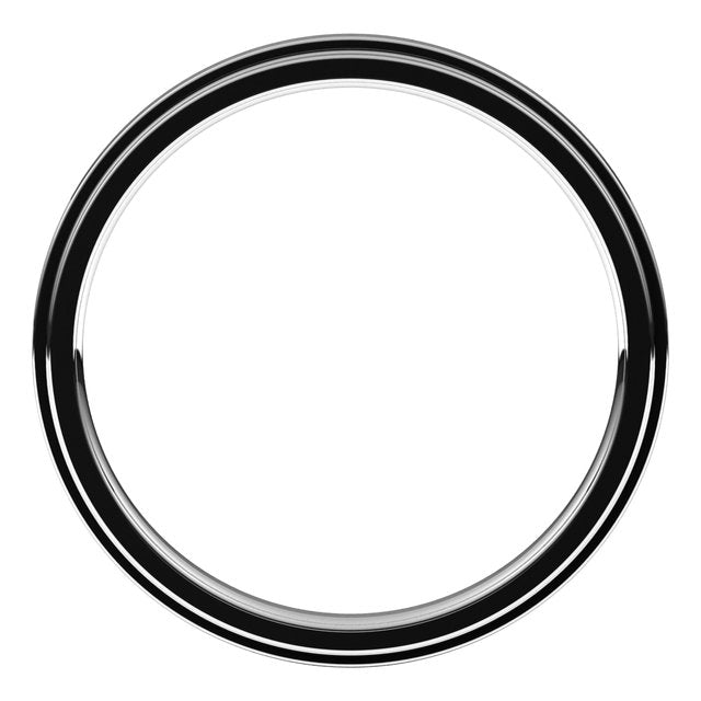 14K White 2 mm Flat Comfort Fit Edge Band Size 7