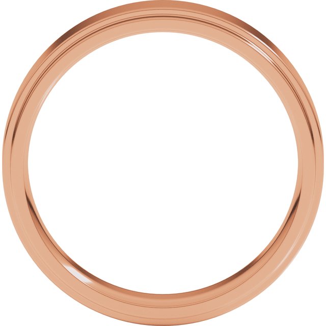 14K Rose 5 mm Flat Comfort Fit Edge Band Size 8.5