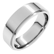 14K X1 White 6 mm Flat Comfort Fit Edge Band Size 11