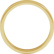 18K Yellow 3 mm Flat Comfort Fit Edge Band Size 11