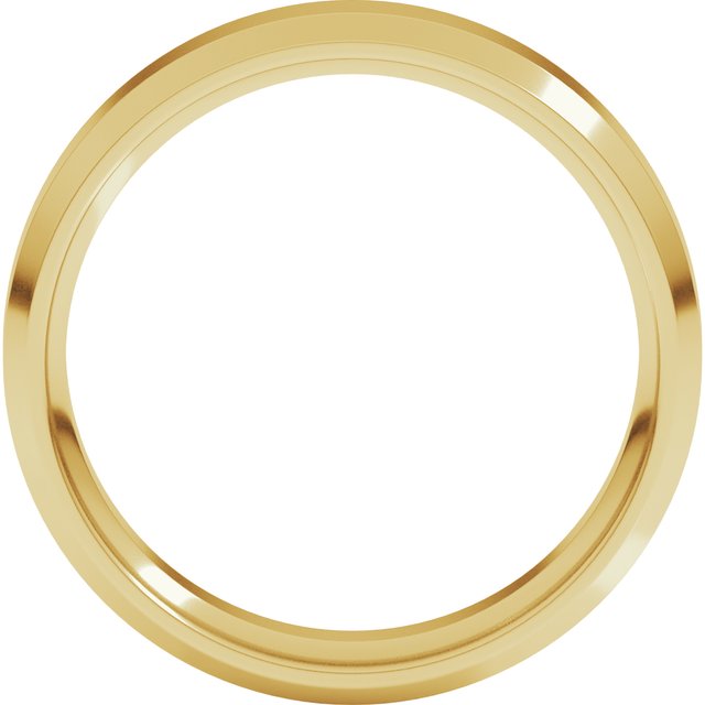 14K Yellow 5 mm Beveled-Edge Comfort-Fit Band Size 6.5