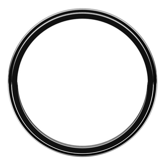 14K White 2 mm Milgrain Half Round Edge Band Size 5