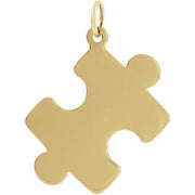 14K Yellow Puzzle Piece Pendant