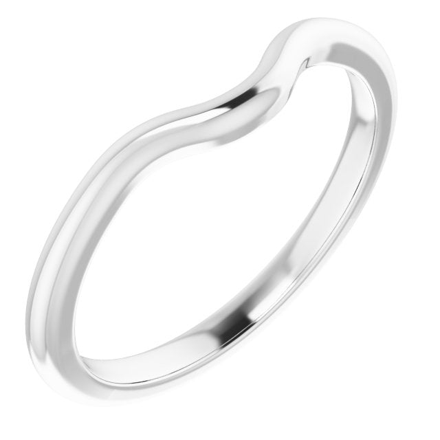 14k X1 White Band For 5.8 Mm Round Ring