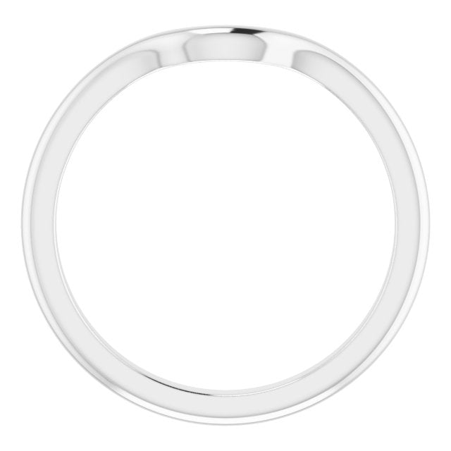 14k X1 White Band For 5.8 Mm Round Ring
