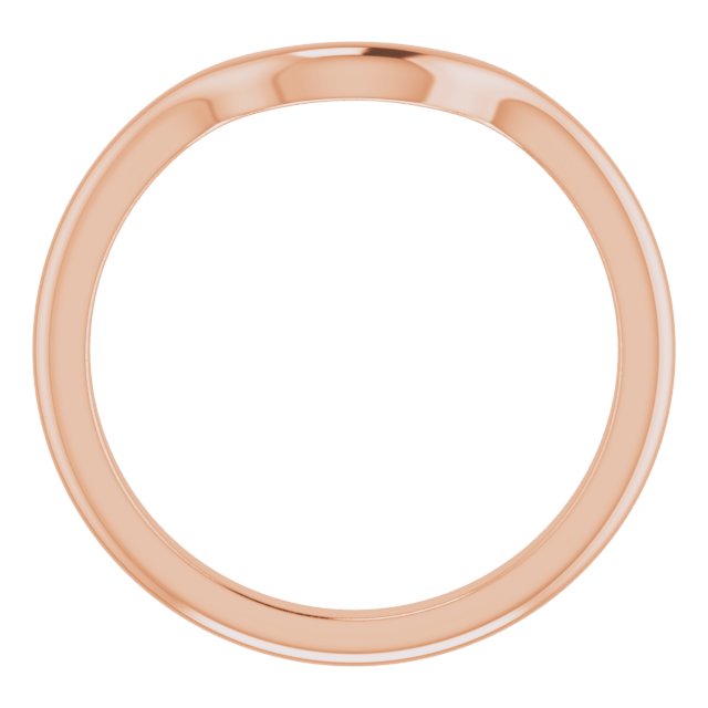 14K Rose Band for 8.2 mm Round Ring