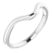 14K White Band for 9x7 mm Oval Ring