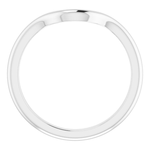 14K White Band for 9x7 mm Oval Ring
