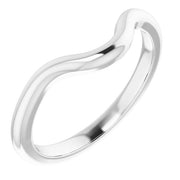 14K White Band for 10x8 mm Oval Ring