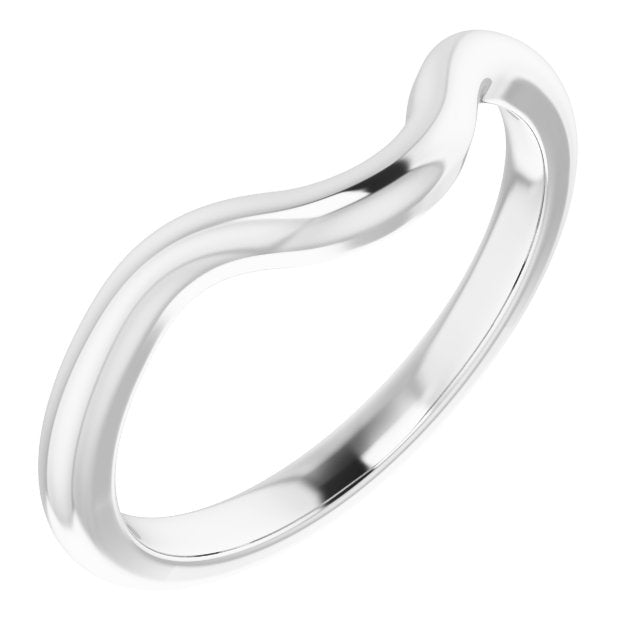 14K White Band for 10x8 mm Oval Ring