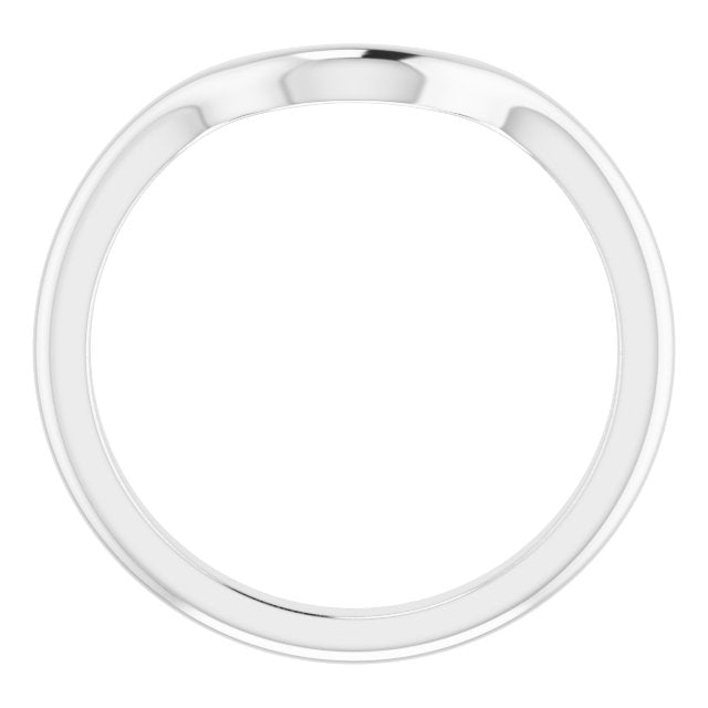 14K White Band for 10x8 mm Oval Ring
