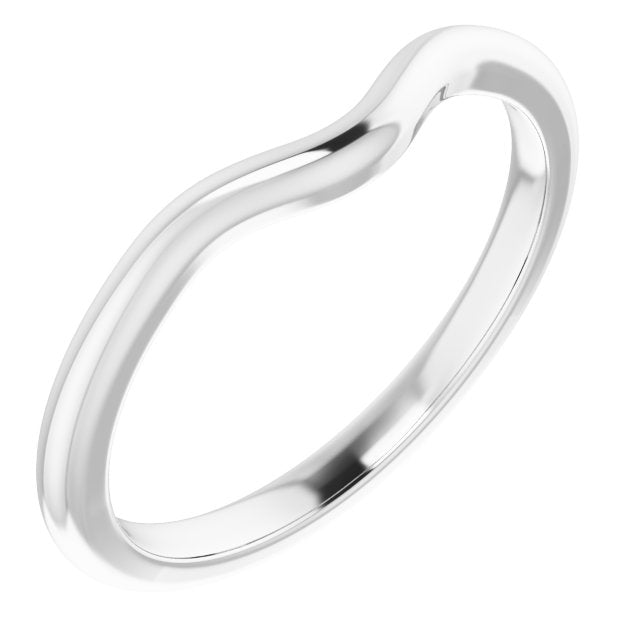 14K White Band for 7x5 mm Pear Ring