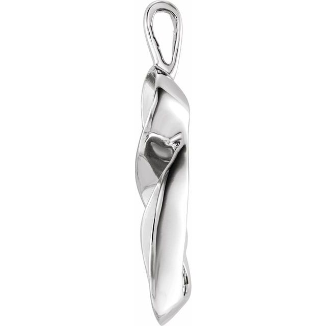 14k White Freeform Pendant