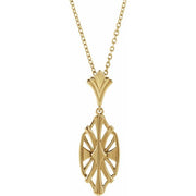 14K Yellow Geometric 16-18' Necklace