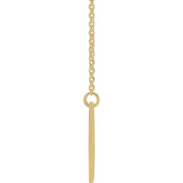 14K Yellow 17.8x15.5 mm Medical Identification 18' Necklace