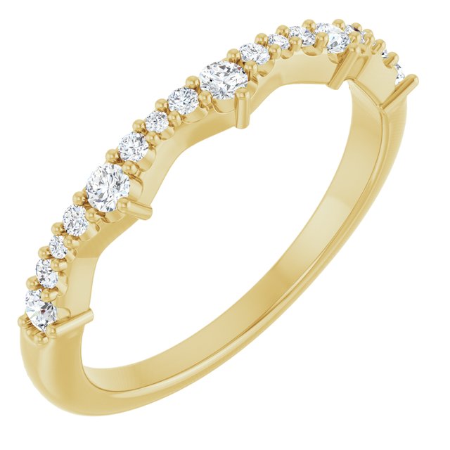 14K Yellow 1/4 CTW Natural Diamond Anniversary Band
