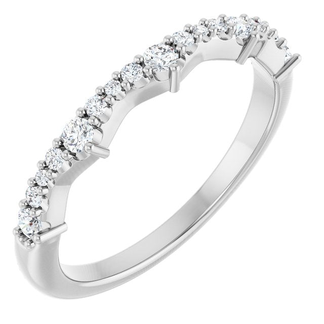 14K White 1/4 CTW Natural Diamond Anniversary Band