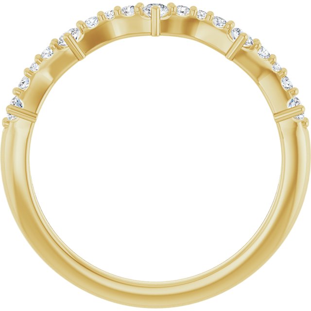 14K Yellow 1/4 CTW Natural Diamond Anniversary Band