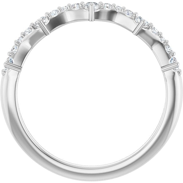14K White 1/4 CTW Natural Diamond Anniversary Band