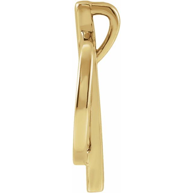 14K Yellow Negative Space Circle Pendant