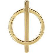 14K Yellow Negative Space Circle Pendant