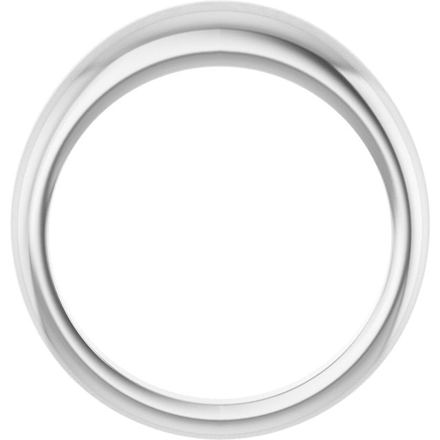 14K White 4 mm Petite Dome Ring