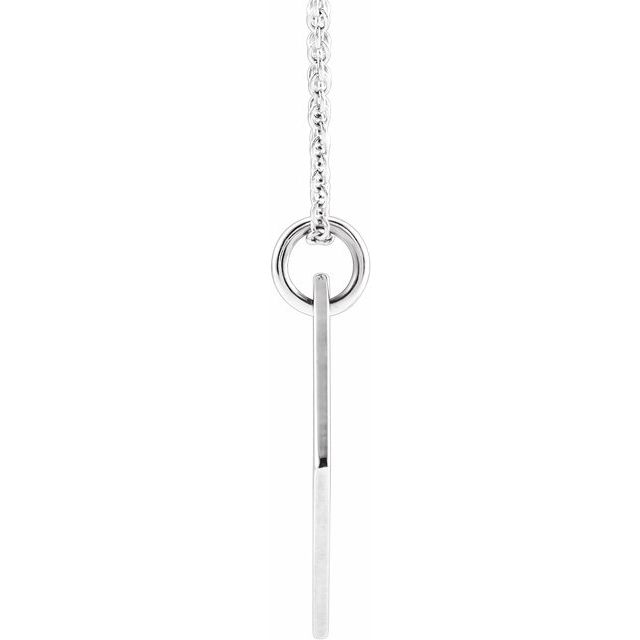 Sterling Silver Engravable Diamond-Shaped 16-18' Necklace