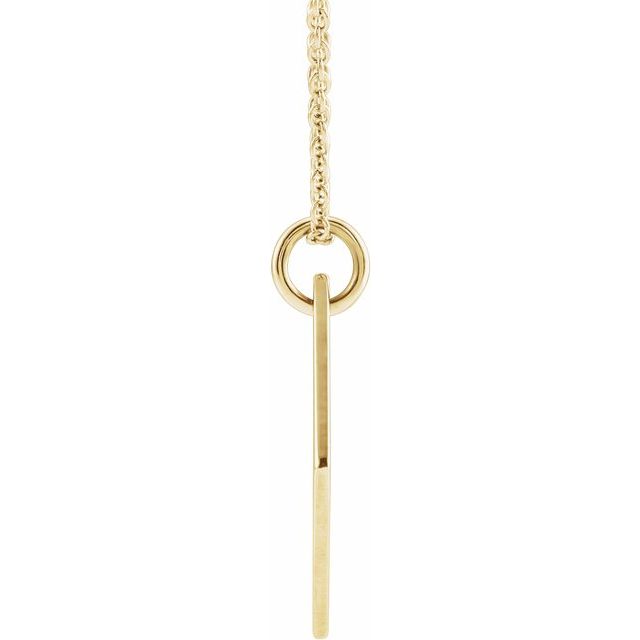 14K Yellow Engravable Diamond-Shaped 16-18' Necklace