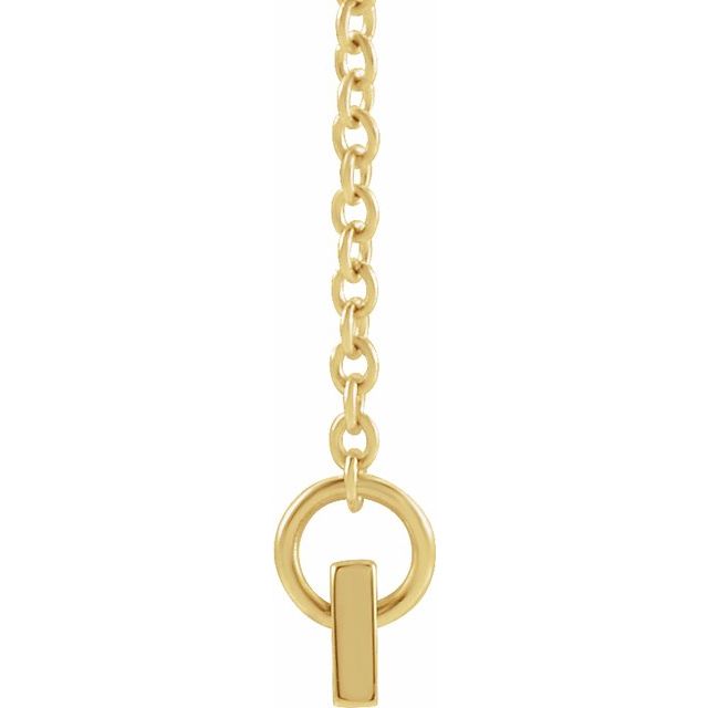 14K Yellow Family is Forever Bar 16' Necklace