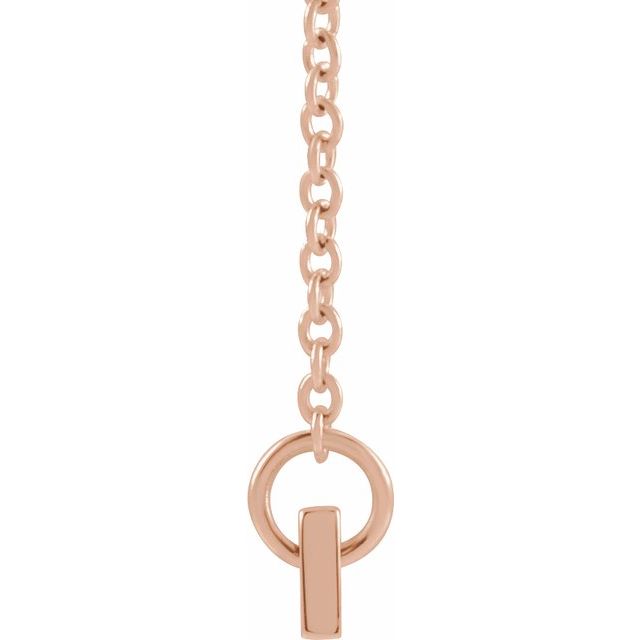 14K Rose Family is Forever Bar 18' Necklace