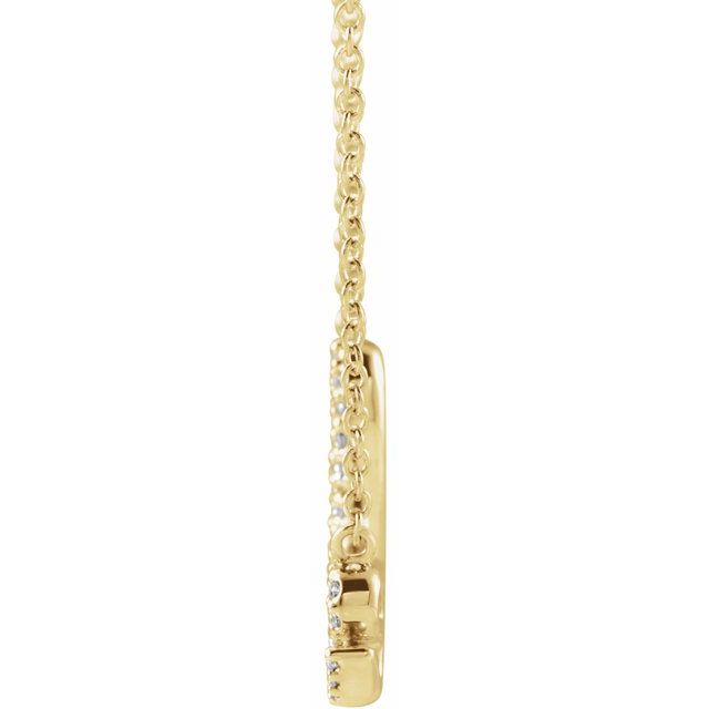 14K Yellow 1/6 CTW Natural Diamond Love 18' Necklace