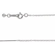 Rhodium-Plated Sterling Silver 1.1 mm Adjustable Threader Cable 16-22' Chain