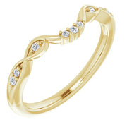 14K Yellow .07 CTW Natural Diamond Matching Band
