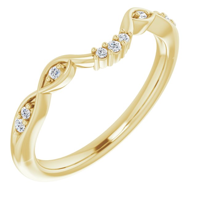 14K Yellow .07 CTW Natural Diamond Matching Band