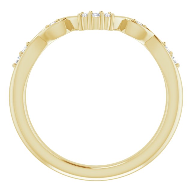 14K Yellow .07 CTW Natural Diamond Matching Band