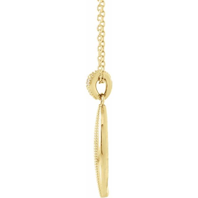 14K Yellow 1/6 CTW Natural Diamond Beaded 16-18' Necklace