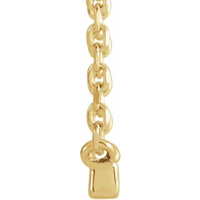 14K Yellow .07 CTW Natural Diamond French-Set Bar 18' Necklace