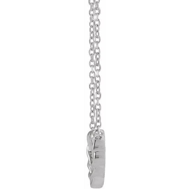 Sterling Silver 10.25x9.52 mm Heart 18' Necklace
