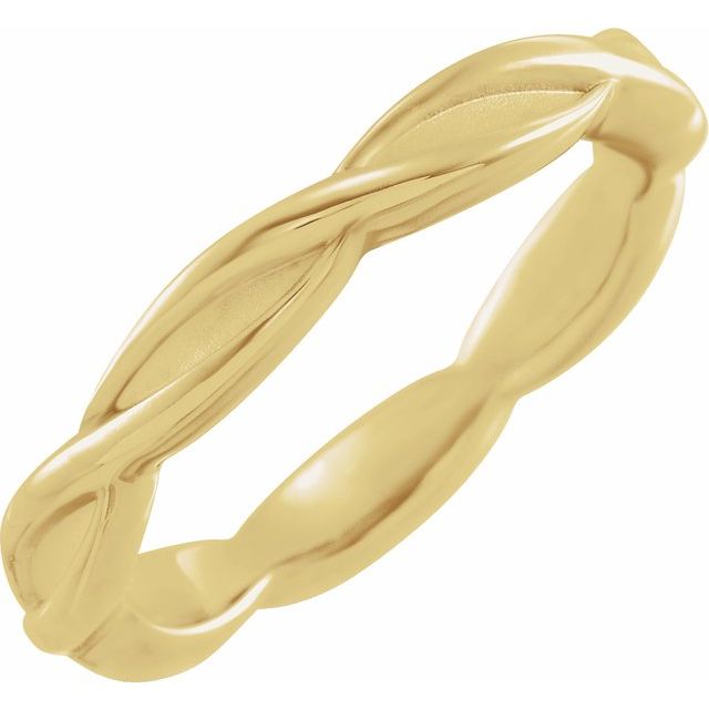 14k Yellow Twisted Band Size 8