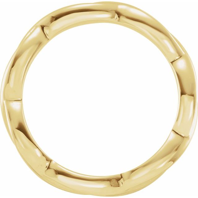 14k Yellow Twisted Band Size 8