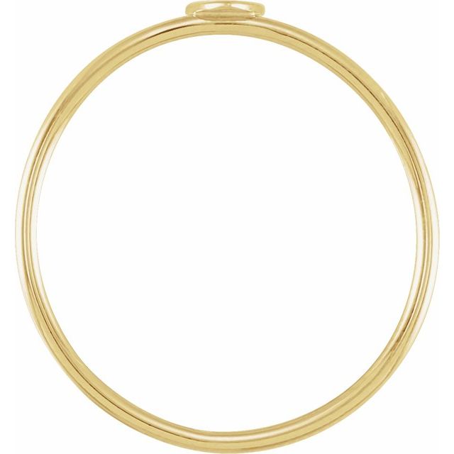 14K Yellow Stackable Heart Ring Size 7