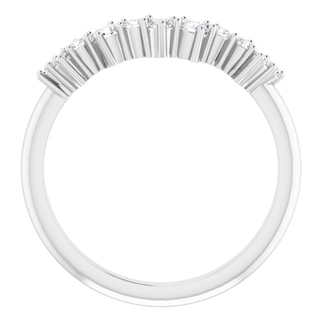 14K White 1/3 CTW Diamond Scattered Matching Band