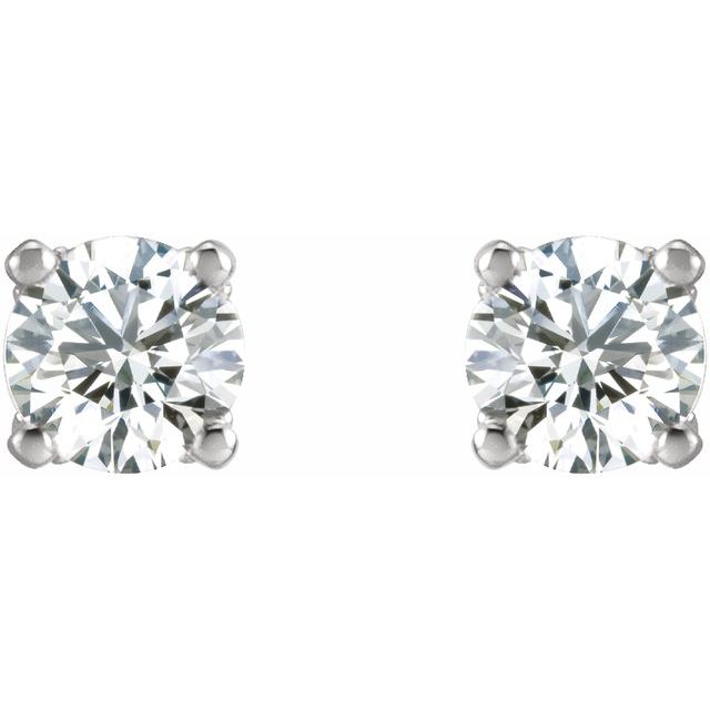 14K White 1/3 CTW Lab-Grown Diamond Stud Earrings